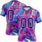 3DPattern7767 Custom Graffiti Pattern Purple-White 3D Pattern Splash Authentic Football Jersey