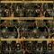 3DPattern7769-3 Custom Black Old Gold 3D Pattern Tiger And Peacock Authentic Football Jersey