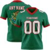 Custom Kelly Green White-Red 3D Pattern Mexico Authentic Football Jersey