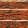 Custom Orange Black-Cream 3D Pattern Tiger Print Authentic Football Jersey