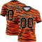 3DPattern7782 Custom Orange Black-Cream 3D Pattern Tiger Print Authentic Football Jersey