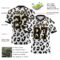 3DPattern7789-2 Custom White Black-Old Gold 3D Pattern Leopard Print Authentic Football Jersey