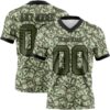 Custom Green Olive-Black 3D Pattern Dollar Authentic Football Jersey