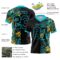 3DPattern7792-2 Custom Black Lakes Blue 3D Pattern Beach Tropical Hawaii Palm Leaves Authentic Football Jersey