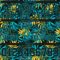 3DPattern7792-3 Custom Black Lakes Blue 3D Pattern Beach Tropical Hawaii Palm Leaves Authentic Football Jersey