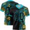 3DPattern7792 Custom Black Lakes Blue 3D Pattern Beach Tropical Hawaii Palm Leaves Authentic Football Jersey