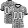 Custom White Black 3D Pattern Snakeskin Print Authentic Football Jersey