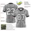 Custom White Black 3D Pattern Snakeskin Print Authentic Football Jersey