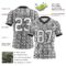 3DPattern7793-2 Custom White Black 3D Pattern Snakeskin Print Authentic Football Jersey