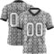 3DPattern7793 Custom White Black 3D Pattern Snakeskin Print Authentic Football Jersey