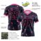 3DPattern7794-2 Custom Black Pink 3D Pattern Flamingo Authentic Football Jersey