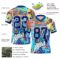 3DPattern7795-2 Custom Graffiti Pattern Royal-White 3D Pattern Authentic Football Jersey