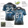 Custom Tie Dye White-Black 3D Pattern Abstract Trendy Holographic Vaporwave Style Authentic Football Jersey