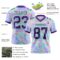 3DPattern7798-2 Custom Light Blue Purple-Pea Green 3D Pattern Abstract Trendy Holographic Vaporwave Style Authentic Football Jersey