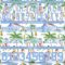 Custom White Light Blue 3D Pattern Beach Hawaii Palm Trees Authentic Football Jersey