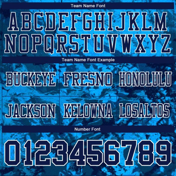 Custom Graffiti Pattern Navy-White 3D Pattern Authentic Football Jersey