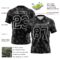 3DPattern7802-2 Custom Black White 3D Pattern Billiards Snooker 8 Ball Authentic Football Jersey