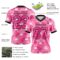 3DPattern7803-2 Custom Pink Black 3D Pattern Flamingo Authentic Football Jersey