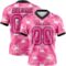 3DPattern7803 Custom Pink Black 3D Pattern Flamingo Authentic Football Jersey