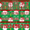 Custom Green Red-White 3D Pattern Christmas Authentic Football Jersey