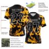 Custom Tie Dye Black-White 3D Pattern Authentic Football Jersey