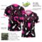 3DPattern7810-2 Custom Black Pink 3D Pattern Bowling Authentic Football Jersey