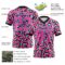 3DPattern7811-2 Custom Pink Sky Blue-Black 3D Pattern Leopard Print Authentic Football Jersey