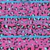Custom Pink Sky Blue-Black 3D Pattern Leopard Print Authentic Football Jersey