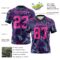 3DPattern7813-2 Custom Graffiti Pattern Pink Purple-Black 3D Pattern Creative Geometric Figures And Dots Authentic Football Jersey