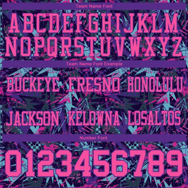 3DPattern7813-3 Custom Graffiti Pattern Pink Purple-Black 3D Pattern Creative Geometric Figures And Dots Authentic Football Jersey