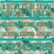 3DPattern7816-3 Custom Teal Orange 3D Pattern Hawaii Palm Leaves And Flowers Authentic Football Jersey