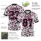 3DPattern7818-2 Custom White Black-Pink 3D Pattern Leopard Print Authentic Football Jersey