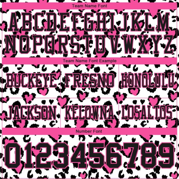 3DPattern7818-3 Custom White Black-Pink 3D Pattern Leopard Print Authentic Football Jersey