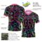 3DPattern7822-2 Custom Graffiti Pattern Black-Pink 3D Pattern Neon Splash Authentic Football Jersey