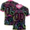 3DPattern7822 Custom Graffiti Pattern Black-Pink 3D Pattern Neon Splash Authentic Football Jersey