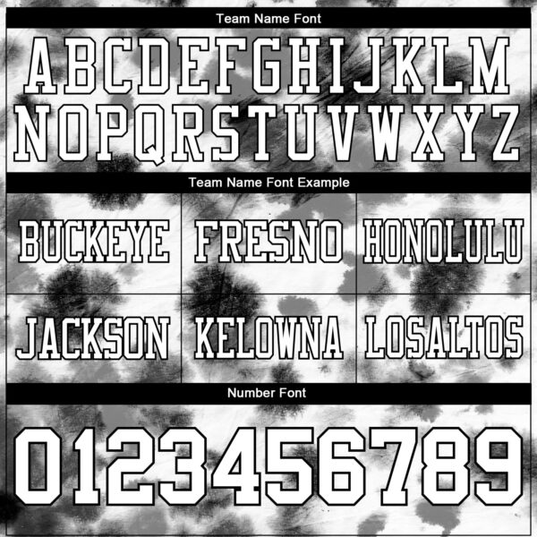 Custom Tie Dye White-Black 3D Pattern Authentic Football Jersey