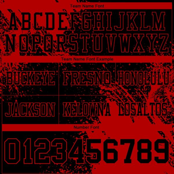 Custom Black Red 3D Pattern Abstract Brush Stroke Authentic Football Jersey