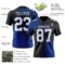 3DPattern8667-1 Custom Black White-Royal 3D Pattern Abstract Brush Stroke Authentic Football Jersey