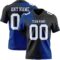 3DPattern8667 Custom Black White-Royal 3D Pattern Abstract Brush Stroke Authentic Football Jersey