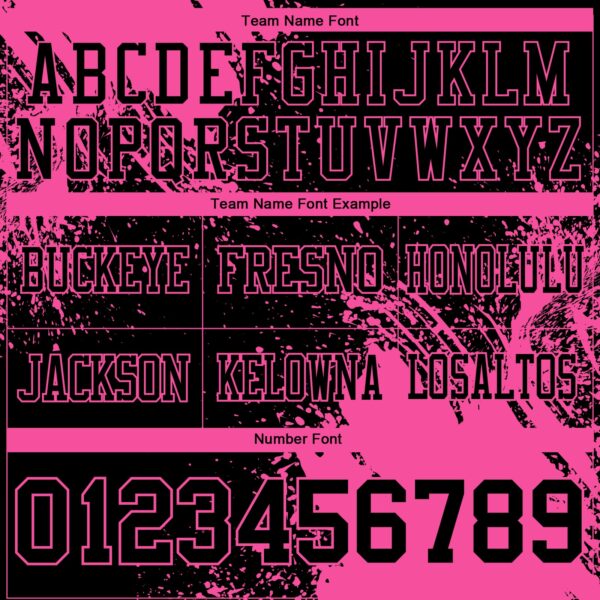 3DPattern8669-2 Custom Black Pink 3D Pattern Abstract Brush Stroke Authentic Football Jersey
