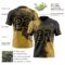 3DPattern8671-1 Custom Black Old Gold 3D Pattern Abstract Brush Stroke Authentic Football Jersey