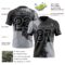 3DPattern8672-1 Custom Black Gray 3D Pattern Abstract Brush Stroke Authentic Football Jersey