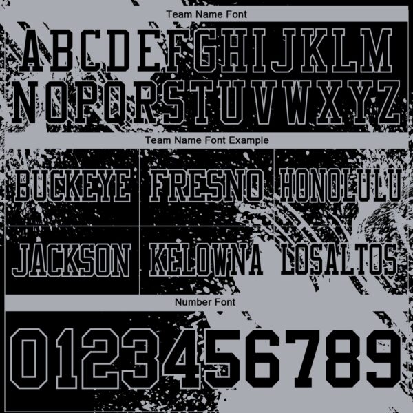 Custom Black Gray 3D Pattern Abstract Brush Stroke Authentic Football Jersey