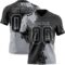 3DPattern8672 Custom Black Gray 3D Pattern Abstract Brush Stroke Authentic Football Jersey