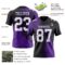 3DPattern8673-1 Custom Black White-Purple 3D Pattern Abstract Brush Stroke Authentic Football Jersey