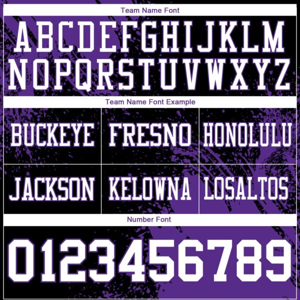 Custom Black White-Purple 3D Pattern Abstract Brush Stroke Authentic Football Jersey