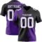 3DPattern8673 Custom Black White-Purple 3D Pattern Abstract Brush Stroke Authentic Football Jersey