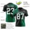 3DPattern8674-1 Custom Black White-Kelly Green 3D Pattern Abstract Brush Stroke Authentic Football Jersey