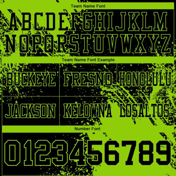 Custom Black Neon Green 3D Pattern Abstract Brush Stroke Authentic Football Jersey