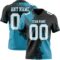 3DPattern8681 Custom Black White-Panther Blue 3D Pattern Abstract Brush Stroke Authentic Football Jersey